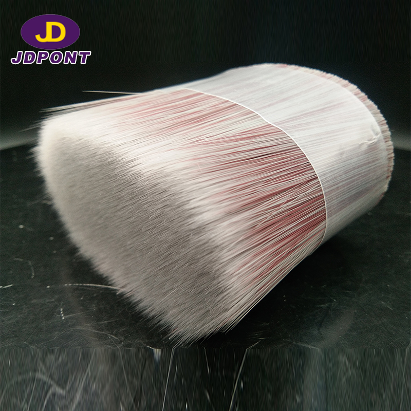 Filamento de cepillo de sección transversal roja de mezcla blanca --------- JDDTF-2
