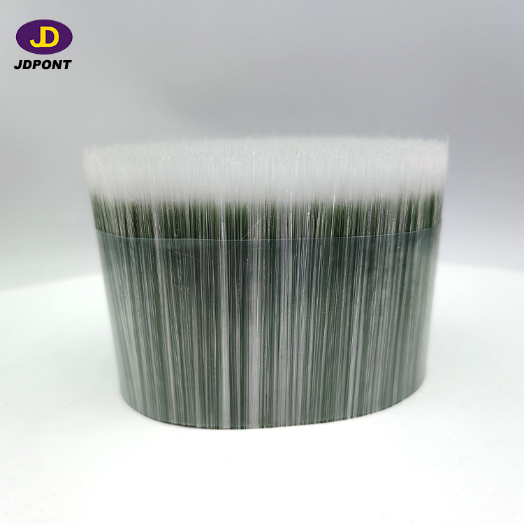 Filamento de cepillo ahusado hueco mini verde de la mezcla blanca para el cepillo de pintura