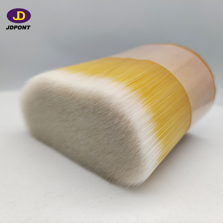 Filamento de pincel cónico físico de color amarillo de nailon para pincel